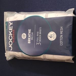 Jockey Men's Mesh Cotton Boxer Briefs - 3 Pack - Small - NIP